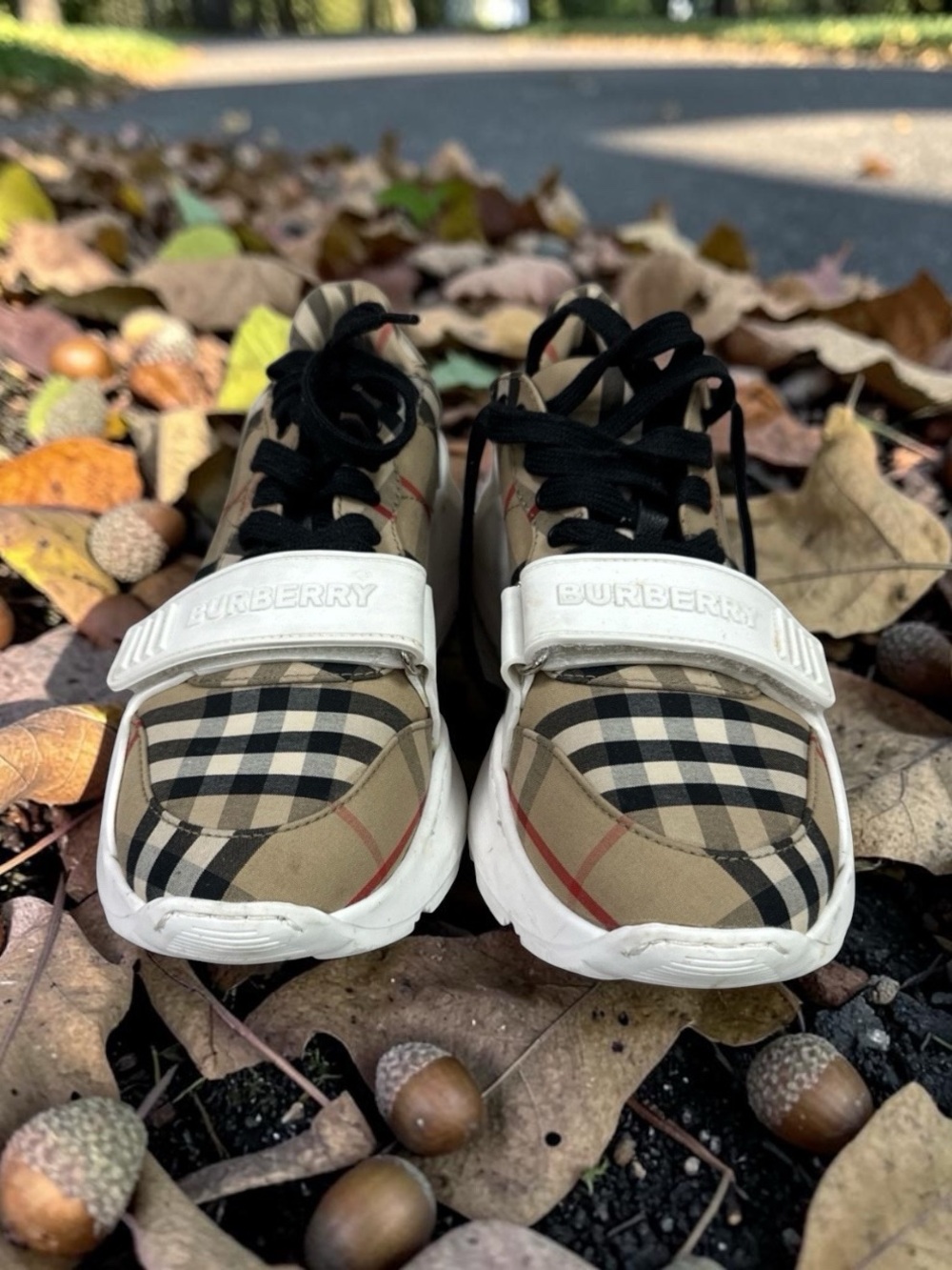 Burberry Vintage Check Strap Sneakers EU 38 Authentic Made in Italy - Picture 3 of 9